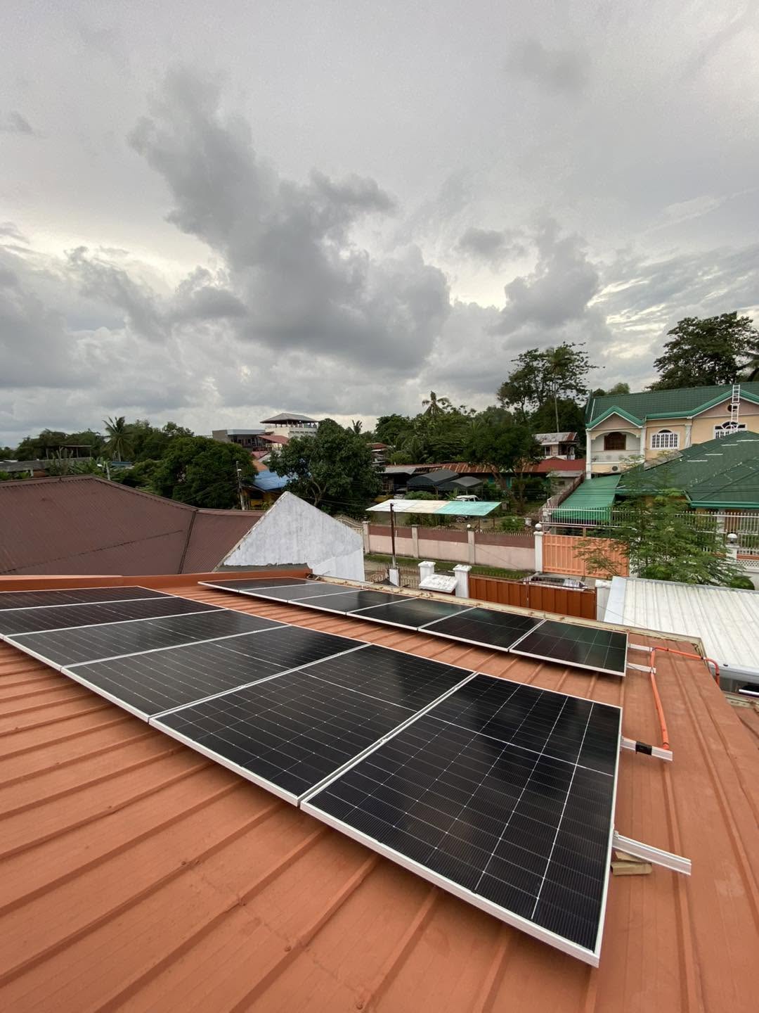 Completed rooftop solar installation by SINAG-PRO
